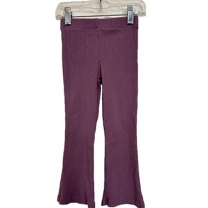 Cozy Kids Ribbed Leggings in Plum